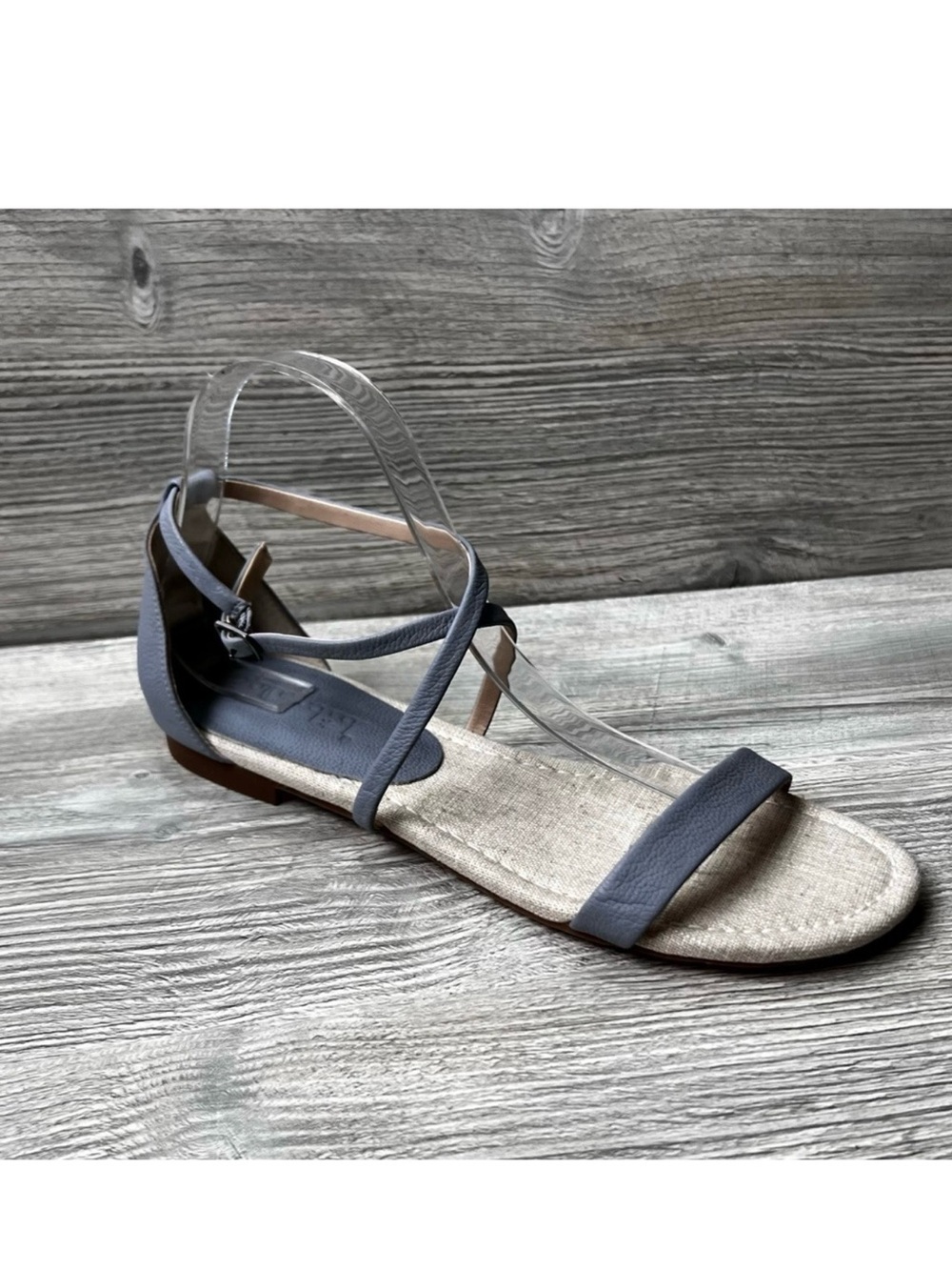 Splendid Michelle leather strapping sandal in light denim color like new 9.5